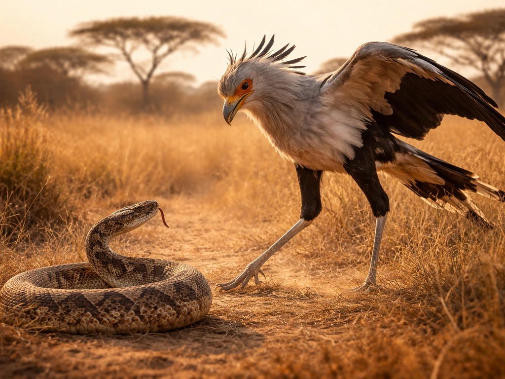 Who Would Win Rattlesnake vs Secretary Bird? Likely Outcome
