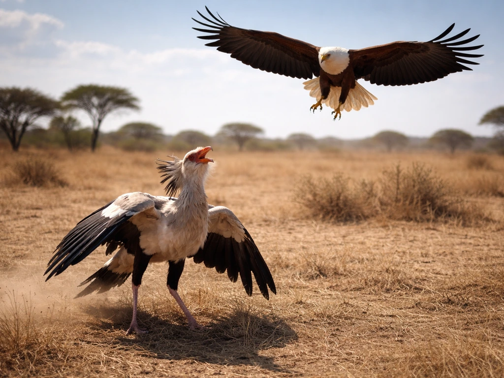 Secretary Bird vs Eagle: Who Would Win a Fight?